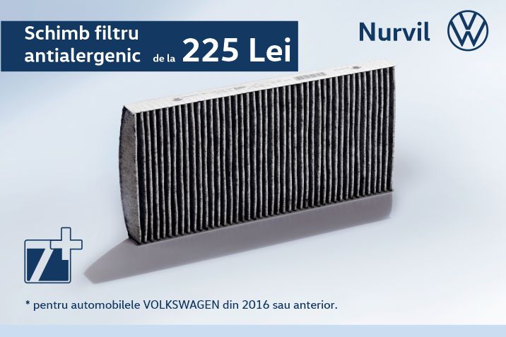 OFERTE SPECIALE PENTRU SCHIMB FILTRU ANTIALERGENIC - AUTO VOLKSWAGEN 