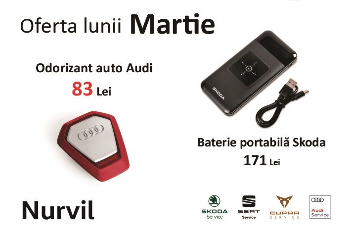 Oferta accesorii originale Audi si Skoda