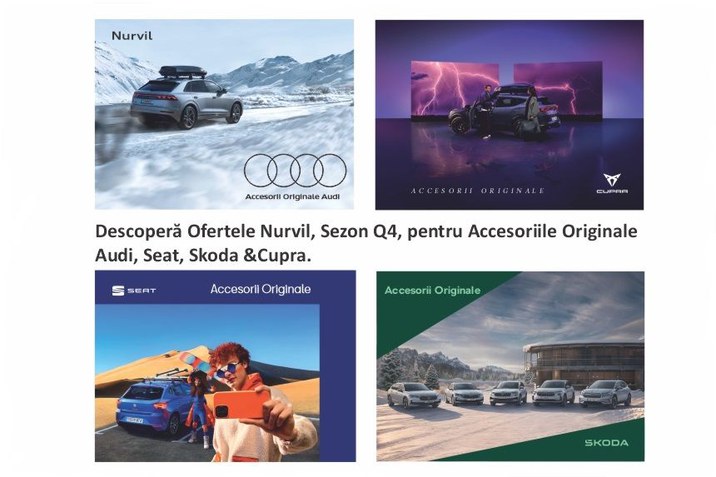 Ofertă Accesorii Originale Audi, Seat, Skoda & Cupra - Sezonul Q4